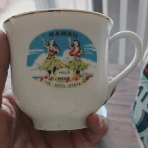 Hawaii Themed White Ceramic Mug